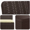 4 vietų sodo sofa su pagalvėmis pintinės išvaizdos PP Ruda