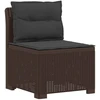 4 vietų sodo sofa su pagalvėmis pintinės išvaizdos PP Ruda