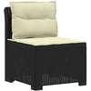 4 vietų sodo sofa su pagalvėmis pintinės išvaizdos PP Antracito