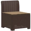 4 vietų sodo sofa su pagalvėmis pintinės išvaizdos PP Ruda