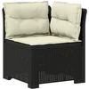 4 vietų sodo sofa su pagalvėmis pintinės išvaizdos PP Antracito