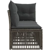 4 vietų sofa su kairiuoju porankiu 4 pcs 4-Vietų skaičius Pilka