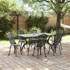 Lauko baldų komplektas Sodo valgomojo komplektas 7 pcs Juoda Aliuminis