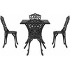 Sodo stalo komplektas 5 pcs Juoda Liejamasis aliuminis