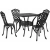 Sodo stalo komplektas 5 pcs Juoda Liejamasis aliuminis
