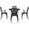 Sodo stalo komplektas 5 pcs Juoda Liejamasis aliuminis