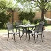 Sodo stalo komplektas 5 pcs Juoda Liejamasis aliuminis