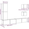 TV staliukas 5 dalių sieninis televizoriaus spintelės komplektas Artisan Oak