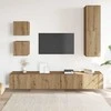 TV staliukas 5 dalių sieninis televizoriaus spintelės komplektas Artisan Oak