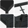 Lauko baldų komplektas Sodo valgomojo komplektas 5 pcs Juoda
