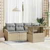 Sodo Sofų Rinkinys 5 pcs smėlio ir šviesiai pilkos spalvos