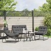 Sodo valgomojo komplektas 5 pcs Juoda Plienas