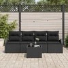 Sodo Sofų Rinkinys Juoda 55 x 55 x 37 cm poliratanas