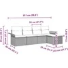 Lauko baldų komplektas Lauko sofa 5 vnt. Juoda poliratanas