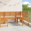 Lauko baldų komplektas Sodo suolelių komplektas 5 pcs Ruda Kietos akacijos mediena