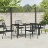 Lauko baldų komplektas Sodo valgomojo komplektas 5 pcs Antracitas