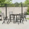 Lauko baldų komplektas Sodo valgomojo komplektas 5 pcs Antracitas