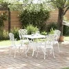 Sodo stalo komplektas 5 pcs Balta Liejamasis aliuminis