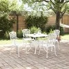 Sodo stalo komplektas 5 pcs Balta Liejamasis aliuminis