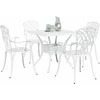 Sodo stalo komplektas 5 pcs Balta Liejamasis aliuminis