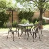 Sodo stalo komplektas 5 pcs Bronzinė Liejamasis aliuminis