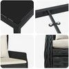 Lauko baldų komplektas Sodo valgomojo komplektas 5 pcs Juoda poliratanas