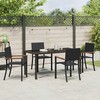 Lauko baldų komplektas Sodo valgomojo komplektas 5 pcs Juoda