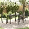Lauko baldų komplektas Sodo valgomojo komplektas 5 pcs Juoda