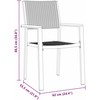 Lauko baldų komplektas Sodo valgomojo komplektas 5 pcs Juoda