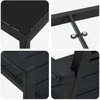 Lauko baldų komplektas Sodo valgomojo komplektas 5 pcs Juoda