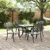 Sodo stalo komplektas 5 pcs Juoda Liejamasis aliuminis