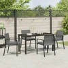 Lauko baldų komplektas Sodo valgomojo komplektas 5 pcs Pilka