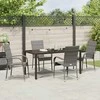 Lauko baldų komplektas Sodo valgomojo komplektas 5 pcs Pilka