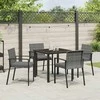 Lauko baldų komplektas Sodo valgomojo komplektas 5 pcs Pilka