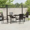 Lauko baldų komplektas Sodo valgomojo komplektas 5 pcs Ruda