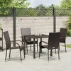 Lauko baldų komplektas Sodo valgomojo komplektas 5 pcs Ruda