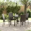 Lauko baldų komplektas Sodo valgomojo komplektas 5 pcs Ruda