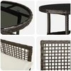 Lauko baldų komplektas Sodo valgomojo komplektas 5 pcs Ruda poliratanas