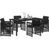 Sodo valgomojo komplektas 5 pcs Juoda