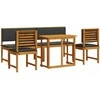 Lauko baldų komplektas Sodo Bistro Rinkinys 5 pcs Ruda Kietos akacijos mediena