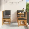 Lauko baldų komplektas Sodo Bistro Rinkinys 4 pcs Ruda Kietos akacijos mediena