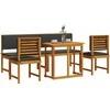 Lauko baldų komplektas Sodo Bistro Rinkinys 5 pcs Ruda Kietos akacijos mediena