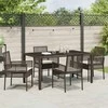 Lauko baldų komplektas Sodo valgomojo komplektas 5 pcs Ruda poliratanas