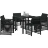 Sodo valgomojo komplektas 5 pcs Juoda