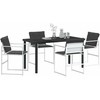 Sodo valgomojo komplektas 5 pcs Balta 140 x 70 x 73 cm