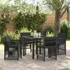 Sodo valgomojo komplektas 5 pcs Juoda