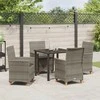 Lauko baldų komplektas Sodo valgomojo komplektas 5 pcs Pilka poliratanas