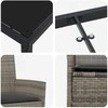 Lauko baldų komplektas Sodo valgomojo komplektas 5 pcs Pilka poliratanas