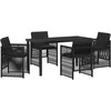 Sodo valgomojo komplektas 5 pcs Juoda