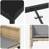 Lauko baldų komplektas Sodo valgomojo komplektas 5 pcs Smėlio poliratanas